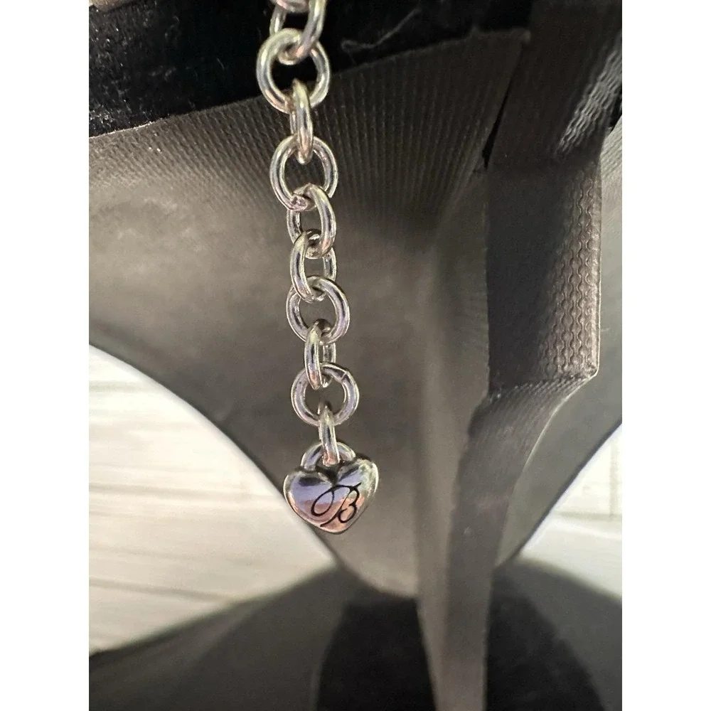 Brighton Pure Silver Plate Open Heart Drop Vintage Pendant Necklace